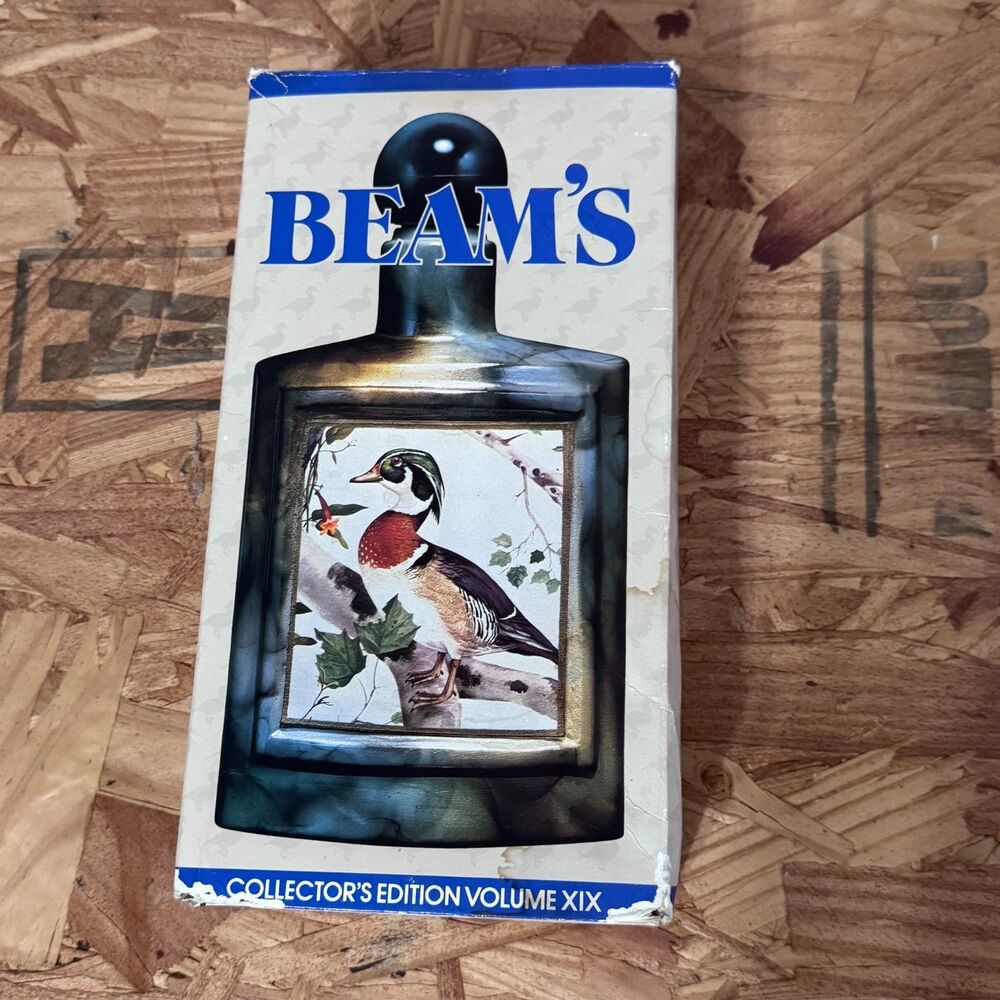 Vintage Jim Beam Wood Duck Decanter J Lockhart Vol XIX Empty Bottle w Box
